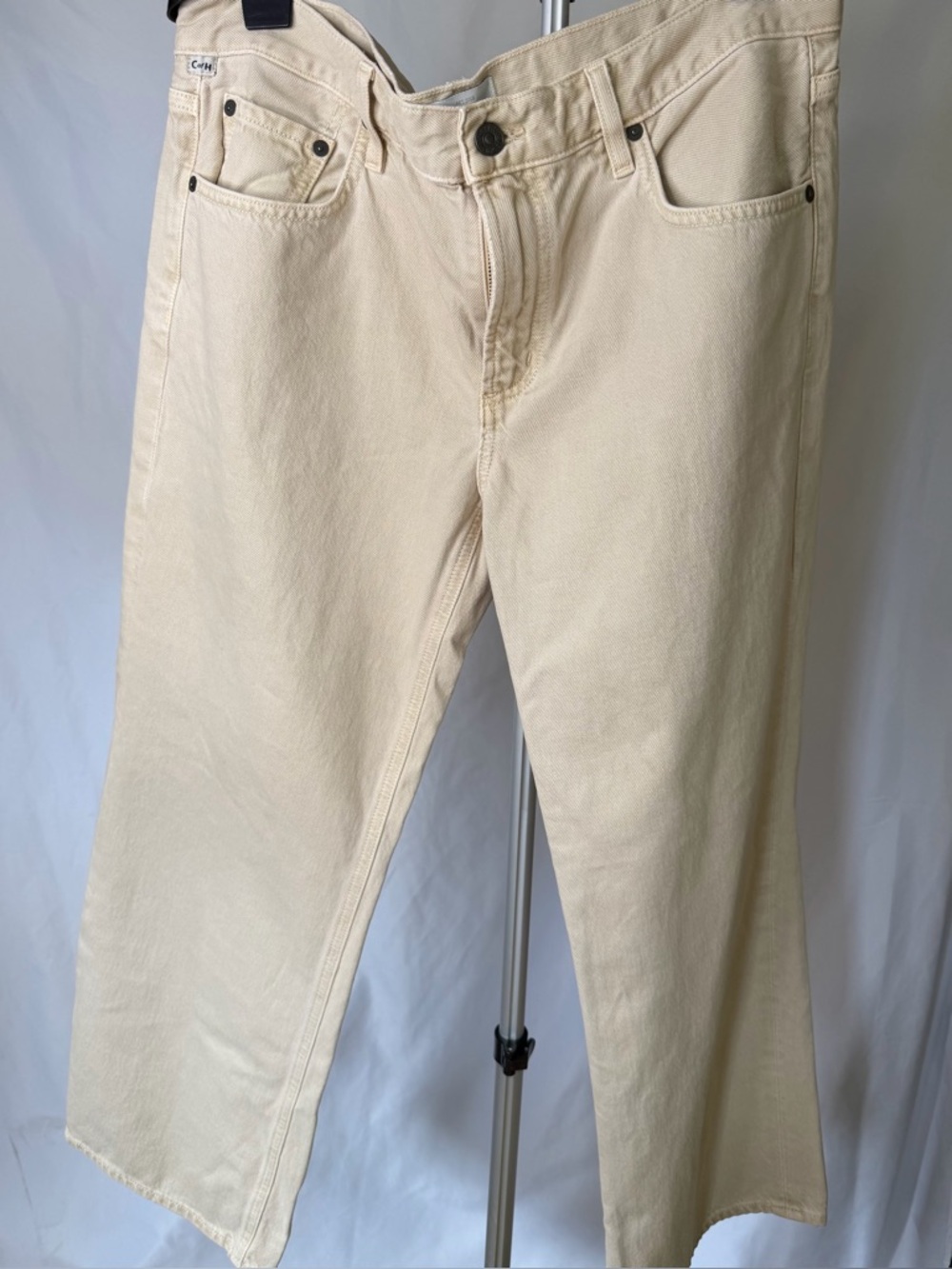 Citizens of Humanity Faye Vintage Straight Jeans Almond Ecru Size 30 - Picture 4 of 15
